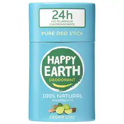 Kruidvat Happy Earth Cedar Lime Pure Deo Stick aanbieding