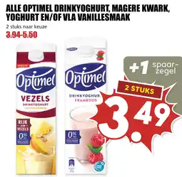 De Boerenschuur Alle optimel drinkyoghurt, magere kwark, yoghurt en/of vla vanillesmaak aanbieding