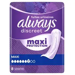 Kruidvat Always Discreet Maxi Protection Maxi Incontinentieverband aanbieding