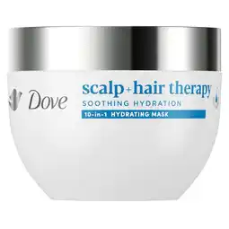 Kruidvat Dove Scalp + Hair Therapy Soothing Hydratation 10-in-1 Strengthening Mask aanbieding