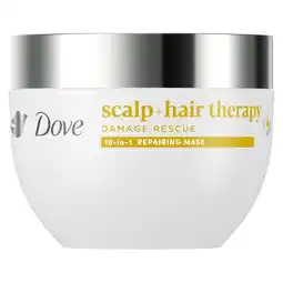 Kruidvat Dove Scalp + Hair Therapy Damage Rescue 10-in-1 Strengthening Mask aanbieding