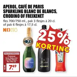 De Boerenschuur Aperol, café de paris sparkling blanc de blancs, crodino of freixenet aanbieding