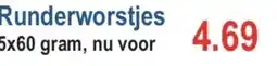 Vrieskoop Runderworstjes aanbieding