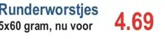 Vrieskoop Runderworstjes aanbieding