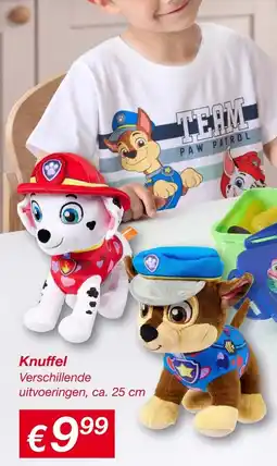 Kik Paw Patrol Knuffel aanbieding