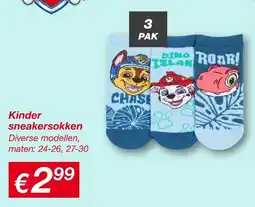 Kik Paw Patrol Kindersneakersokken aanbieding