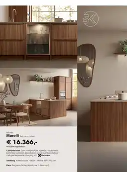 Superkeukens Morelli Bergamo Noten aanbieding