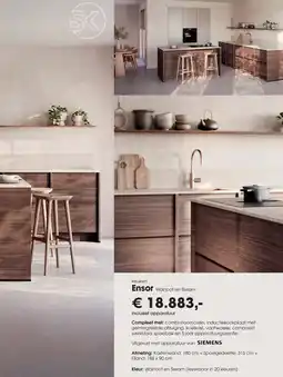 Superkeukens Siemens Ensort Walnoot en Sesam aanbieding