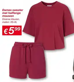 Kik Dames Sweater met Halflange Mouwen aanbieding