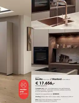 Superkeukens Bosch Sevilla Macchiato / Stanford Noten Milano aanbieding
