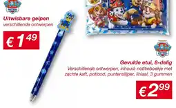 Kik Paw Patrol Uitwisbare Gelpen aanbieding