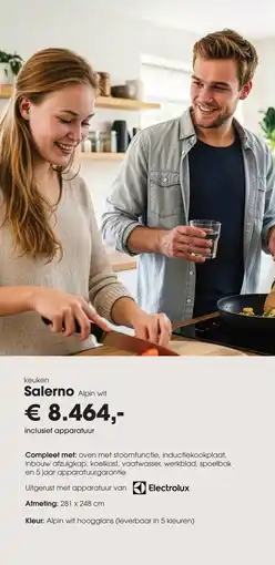 Superkeukens Electrolux Salerno Alpin Wit aanbieding