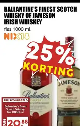 De Boerenschuur Ballantine's finest scotch whisky of jameson irish whiskey aanbieding
