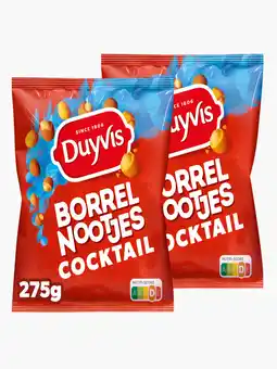 Flink Duyvis Borrelnootjes cocktail pinda noten 275g 2x aanbieding