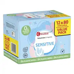 Kruidvat Kruidvat Sensitive Plasticvrije Babydoekjes Valuepack aanbieding