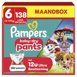 Kruidvat Pampers Baby-Dry Paw Patrol Pants Maat 6 Luierbroekjes aanbieding
