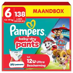 Kruidvat Pampers Baby-Dry Paw Patrol Pants Maat 6 Luierbroekjes aanbieding