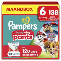 Kruidvat Pampers Baby-Dry Paw Patrol Pants Maat 6 Luierbroekjes aanbieding