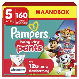 Kruidvat Pampers Baby-Dry Paw Patrol Pants Maat 5 Luierbroekjes aanbieding