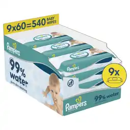 Kruidvat Pampers 99% Water Babydoekjes aanbieding