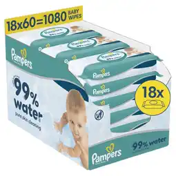 Kruidvat Pampers Water Babydoekjes aanbieding