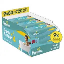 Kruidvat Pampers Fresh & Clean Babydoekjes aanbieding