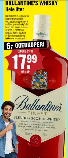Dirck 3 Ballantine's whisky aanbieding