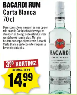 Dirck 3 Bacardi rum Carta Blanca aanbieding