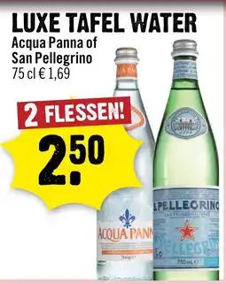 Dirck 3 Acqua Panna of San Pellegrino aanbieding