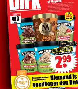 Dirck 3 Ben & Jerry's of Magnum aanbieding