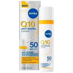 Trekpleister NIVEA Q10 Anti-Rimpel Expert SPF50 Anti-Uv Fluïde aanbieding