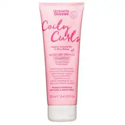 Trekpleister Umberto Giannini Coily Curls Moisture Drench Shampoo aanbieding
