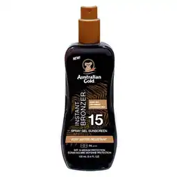 Trekpleister Australian Gold Bronzer SPF15 Spray Gel aanbieding