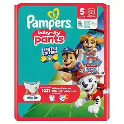 Trekpleister Pampers Baby-Dry Paw Patrol Pants Maat 5 Luierbroekjes aanbieding