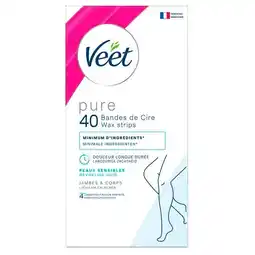 Trekpleister Veet Minima Pure Easy-Gel Waxstrips voor je Lichaam en Benen aanbieding