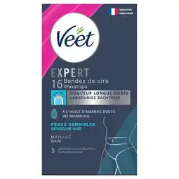 Trekpleister Veet Expert Waxstrips voor je Bikinilijn aanbieding