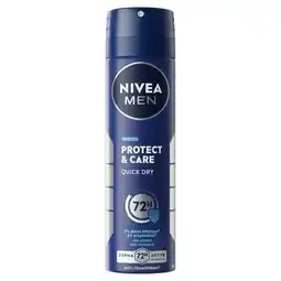 Trekpleister NIVEA Men Protect & Care Antitranspirant Spray aanbieding