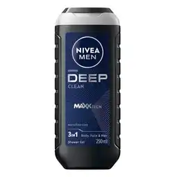 Trekpleister NIVEA Men Deep Clean 3-in-1 Douchegel aanbieding