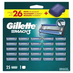 Trekpleister Gillette Mach3 Scheermesjes met Travelcase aanbieding