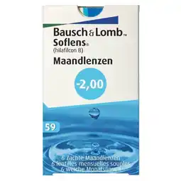 Trekpleister Bausch & Lomb -2.00 Maandlenzen aanbieding