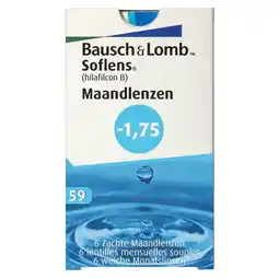 Trekpleister Bausch & Lomb -1.75 Maandlenzen aanbieding