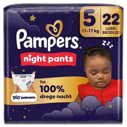 Trekpleister Pampers Night Pants Maat 5 Luierbroekjes aanbieding