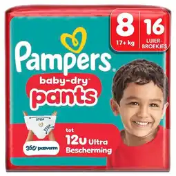 Trekpleister Pampers Baby-Dry Pants Maat 8 Luierbroekjes aanbieding