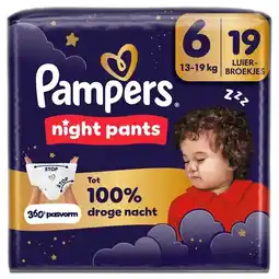 Trekpleister Pampers Night Pants Maat 6 Luierbroekjes aanbieding