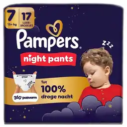 Trekpleister Pampers Night Pants Maat 7 Luierbroekjes aanbieding
