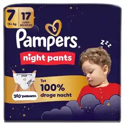 Trekpleister Pampers Night Pants Maat 7 Luierbroekjes aanbieding