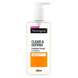 Trekpleister Neutrogena Clear & Defend 2% Salicylzuur Dagelijkse Wasgel aanbieding