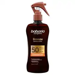 Trekpleister Babaria Bronze Fotoprotector SPF50 Sun Protection Oil Spray aanbieding