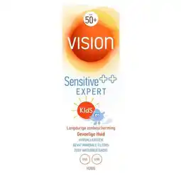 Trekpleister Vision Kids Sensitive Expert SPF50+ Zonnelotion aanbieding