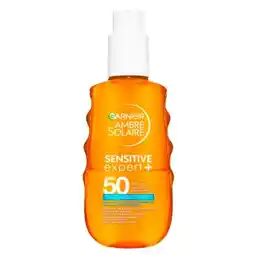 Trekpleister Garnier Ambre Solaire Sensitive Expert+ SPF50 Zonnespray aanbieding